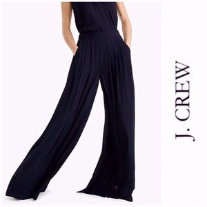 NWT J.Crew Collection Dark Navy Wide-Leg Pant